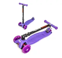 Детский самокат MAXI. Violet (складная ручка, светящиеся колёса) 1746331019