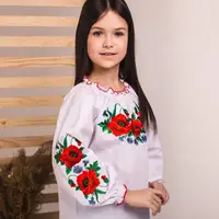 Вишиванка-блуза Moderika Макове Поле біла з вишивкою