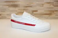 Кеды женские белые с красными вставками Т1050