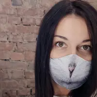 Маска защитная для лица Мордашка котика 22x11 см SMM_20S051