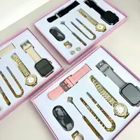 Комплект A58 Plus 7в1 - Smart Watch / Кварцовий годинник / Прикраси / 2 ремінця (Бежевий)