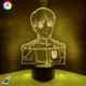 3D ночник "Эрен Йегер 3" (УВЕЛИЧЕННОЕ ИЗОБРАЖЕНИЕ) + пульт ДУ + сетевой адаптер + батарейки (3ААА)  3DTOYSLAMP