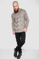 Кофта мужская на пуговицах, цвет бежевый, 214R10640
