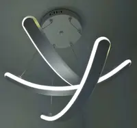 Люстра світлодіодна підвісна LED світильник для квартири на стелю лед з пультом 25632 Білий 25-90х46х46 см.