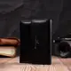 Женский симпатичный кошелек с монетницей из натуральной кожи ST Leather 19494 Черный