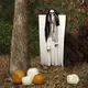 Декор для хэллоуина Призрачный Череп (95см) бело-серый 10097