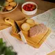 Кухонная разделочная доска деревянная 25×40 см с прямоугольной основой C18W250400
