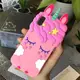 Силиконовый чехол для iPhone XS / X - 3D Sleep Unicorn (Единорог), Розовый