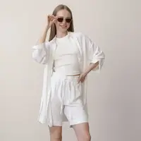 Летний женский костюм VIVIOJI KSW 24-1 Молочный р. S (14049)
