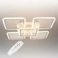 Стельова LED люстра, світлодіодний світильник Sunlight білий 6325/4+1S+S