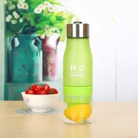 Бутылка для воды и напитков H2O с цитрусовой соковыжималкой 650 мл Зеленая