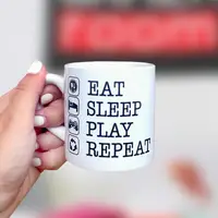 Кружка маленькая Eat Sleep Play Repeat 170 мл (KRD_20M009)