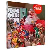 Картина на холсте Санта с Кока-Колой 50x50 см (H5050_15NG007)