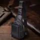 Мужская сумка через плечо из натуральной кожи 21284 Vintage Черная