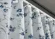 Готовая тюль (3х2,7м.) батист, коллекция "Flora". Цвет белый с сине-коричневым принтом. Код 1533т 42-0444