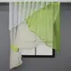 Кухонный комплект (280х170см.), шторка с ламбрекеном. Цвет молочный с салатовым. Код 00к 59-850