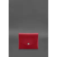 Кожаный кошелек mini 3.0 (кард-кейс) коралловый Crazy Horse