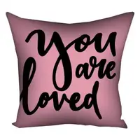Подушка c принтом габардиновая You are loved 50x50 см (5P_18L076)