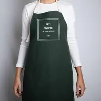 Фартук "Wife №1 in the world", Хаки, английский