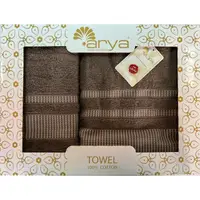 Набор полотенец Arya Жаккард Hera A107317-Brown 2 предмета коричневый