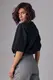 Базовая однотонная футболка oversize - черный цвет, S