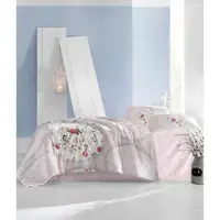 Комплект постільної білизни 200х220 см Ранфорс Perlita Рожевий Arya AR-TR1003853-pink