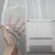 Готовая тюль (3х2,7м.), лён полосы. Цвет белый с серым. Код 1199т 40-958