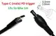 Переходник на 12v (max 5a, 60w) 5.5x3.0 or 5.0x3.0mm (+pin) 1m з USB Type-C (male) Power Delivery PD тригер (A class) 1 день гар.