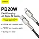 Кабель BASEUS Type-C to Lightning Cafule Series Metal Data Cable |0.25M, 20W, PD| (CATLJK-01)
