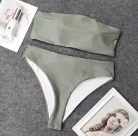 Купальник жіночий роздільний 5033-khaki-S хакі