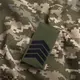 Шеврон на липучке погон звание ВСУ Старший сержант 5х10 см вышитый патч нашивка