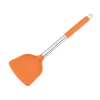 Силіконова лопатка Lesko 345 Orange для сковороди смаження гасіння перемішування кухонні