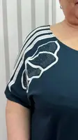 Свободный костюм из двунитки "Колин" (футболка + брюки) Oversize 66-68 70-72 74-76