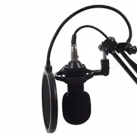 Студийный микрофон Music D.J. M800 со стойкой и поп-фильтром Black (5006)