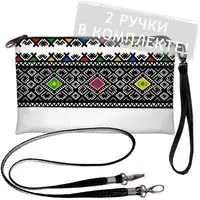 Клатч через плечо 25x15 см (KL_GL_KAR002_WH)