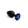 Анальная пробка черная с синим кристаллом, Black Silicone Sapphire, M