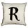 Подушка с мешковины Letter R 45x45 см (45PHB_ABC035_WH)