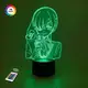 3D ночник "Сиэль Фантомхайв" (УВЕЛИЧЕННОЕ ИЗОБРАЖЕНИЕ)+ пульт ДУ+сетевой адаптер+батарейки (3ААА) 3DTOYSLAMP