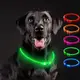Светодиодный LED ошейник для собак с зарядкой USB, зеленый