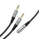 Кабель HOCO 2-in-1 3.5 headset audio adapter cable UPA21 (female to 2male) |0.25M|