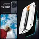Защитное стекло Spigen для iPhone 15 Pro - EZ FIT GLAS.tR Privacy (2 шт), Антишпион (AGL06894)