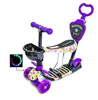 Самокат Scooter 5 в 1, с родительской ручкой. Multicolor (1954264907)