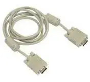 Кабель VGA 20m male to male, 2 фериту білий Gresso GRVGAMM2F20M
