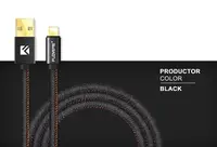 Кабель Floveme T35207 Lightning 1м, Black