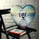 Подушка сердце 3D I love you like the sea loves sunshine 40х40х7,5 см 3DPS_WOL011