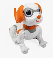 Собачка на радиоуправлении Smart Animal 24 B с подсветкой и музыкой режим програмирования. White and Orange (192008)