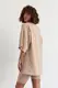 Женский костюм с футболкой oversize и велосипедками - кофейный цвет, M