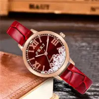 Женские наручные часы с красным ремешком код 689