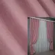 Комплект готовых штор из ткани лён. Цвет розовый. Код 1382ш 2.5 (2шт. 2,5х2,7м.)