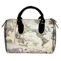 Сумка бочонок Barrel Карта 28x18x17 см (SB_21M003_BL)